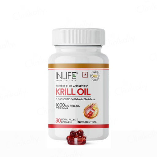 Inlife Superba Pure Antarctic Krill Oil 1000mg Nutraceutical Capsule